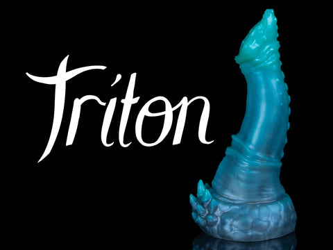Triton - Fantasy Silicone Sea Dragon Leviathan Textured Dildo - Thumbnail