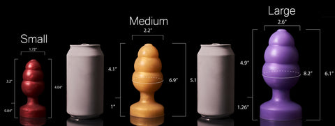 Rover's Toy - Platinum Silicone Vaginal and Butt Plug Dimensions and Sizes