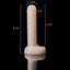 The Classic - Minimalistic Platinum Silicone Dildo - Dimensions